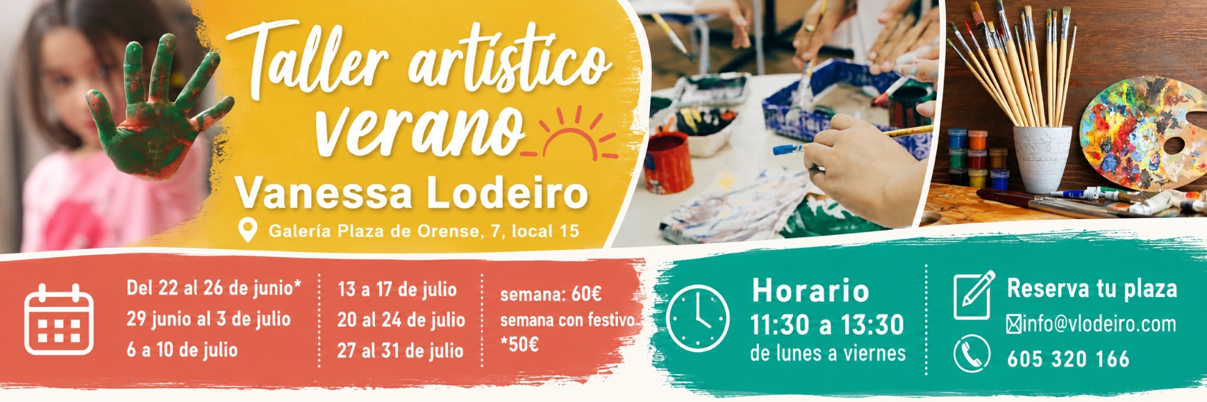 Apúntate al campamento artístico de verano 2026 Banner campamento artístico de verano 2026 ¡Apúntate!